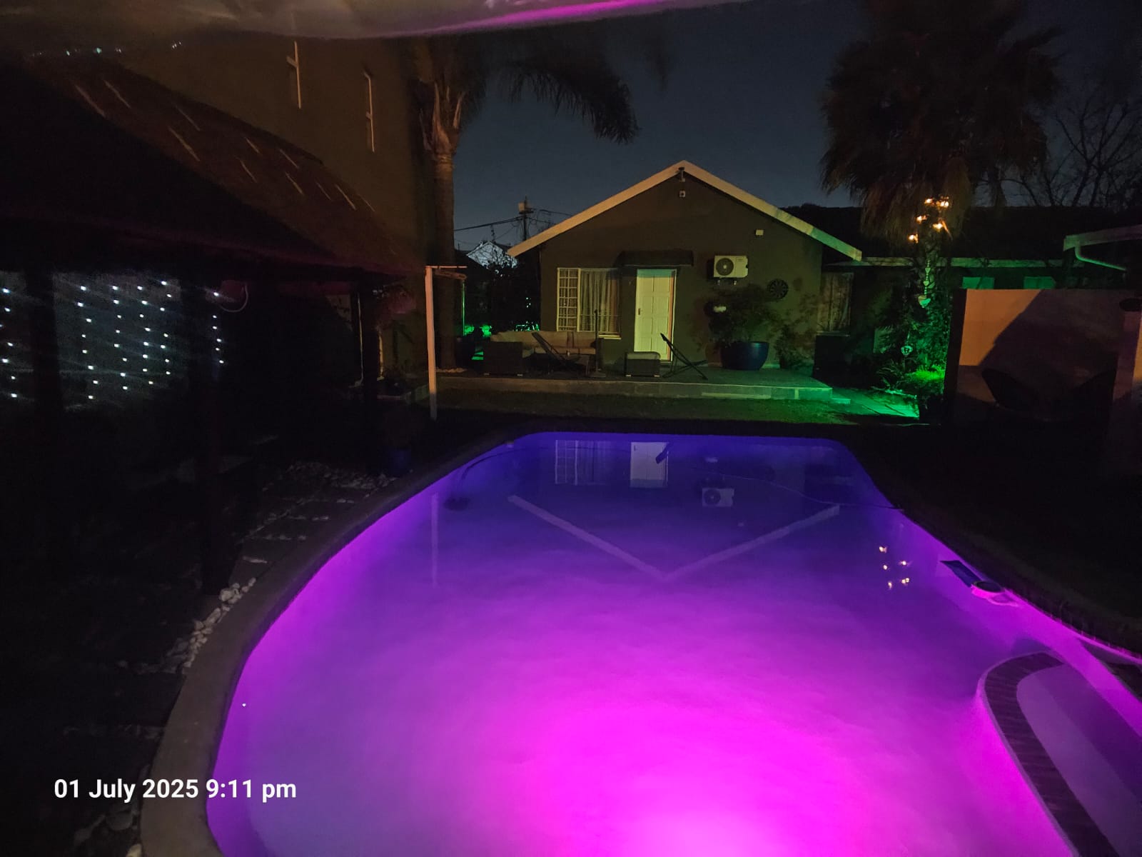 Swimming pool night time