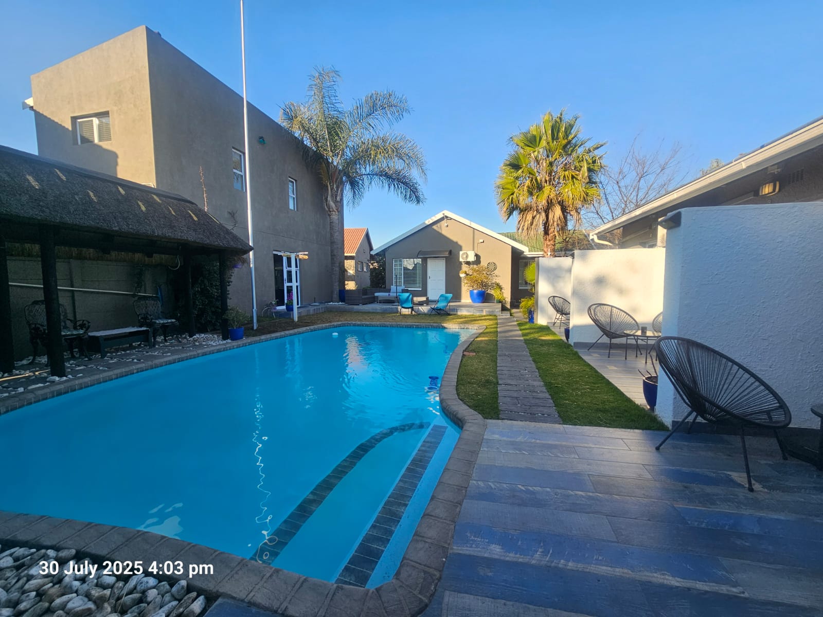 Swimming pool bar door view 2